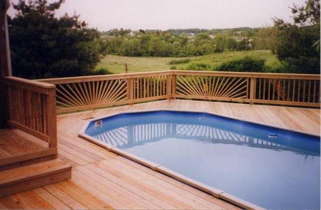 Beautiful Wooden Pool Deck