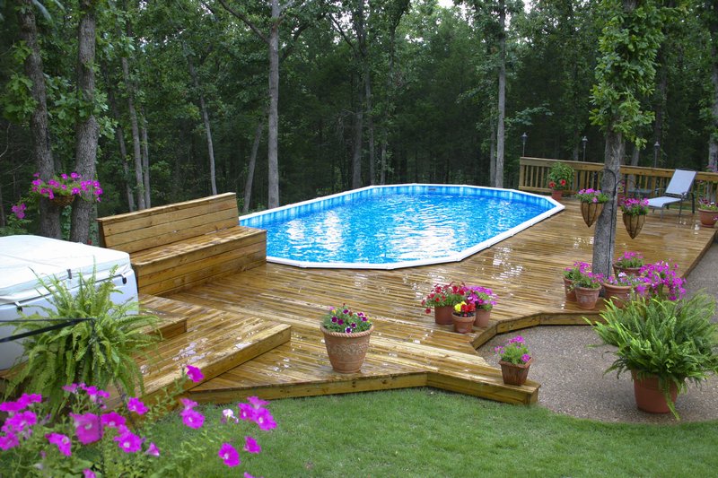 Stunning Wooden Pool Deck/Patio